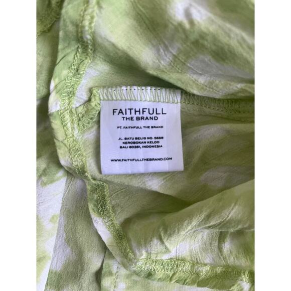 Faithfull the Brand Arianne Roos Lime Green Mini Dress Size S - Picture 5 of 7